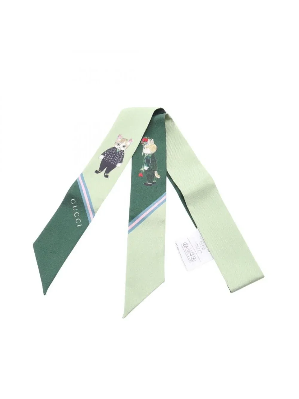Gucci Scarf Yuko Higuchi Ribbon Silk